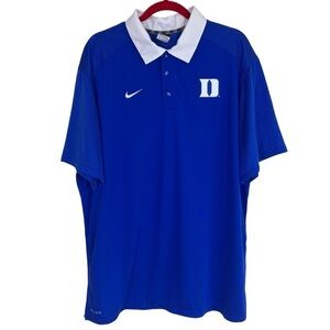 Nike Mens Dri-Fit Duke University Blue Devils Short Sleeve Polo Shirt XXL